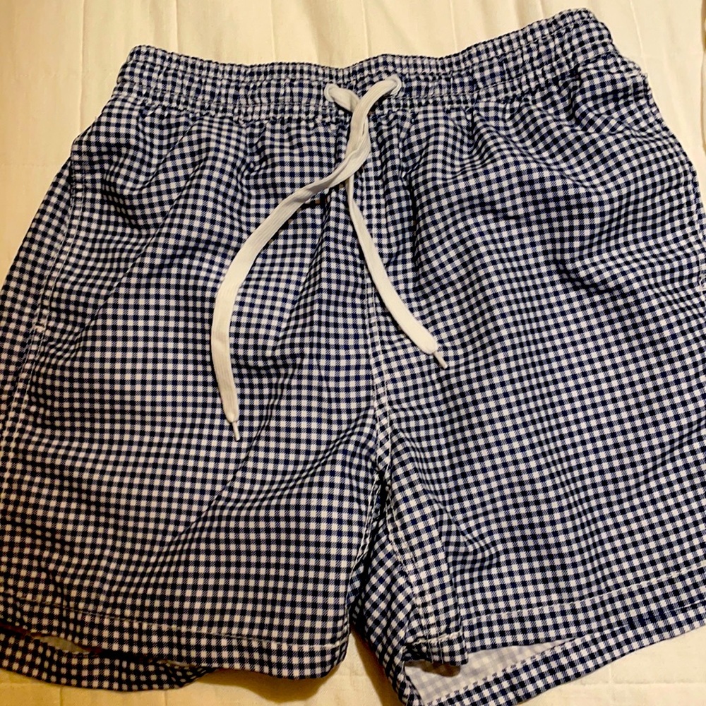 Men’s gingham swim trunks Medium